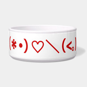Comedero Feliz día de San Valentín / Emoticonos japoneses