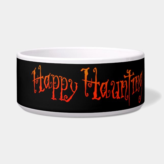 Comedero Feliz Halloween espeluznante (Frente)