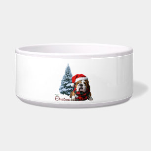 Comedero Feliz Navidad Bulldog
