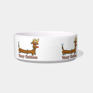 Comedero Feliz Navidad Dachshund
