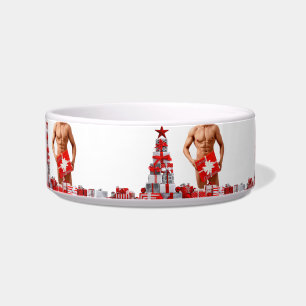 Comedero Feliz Navidad SlipperyJoe regalo rojo blanco plata