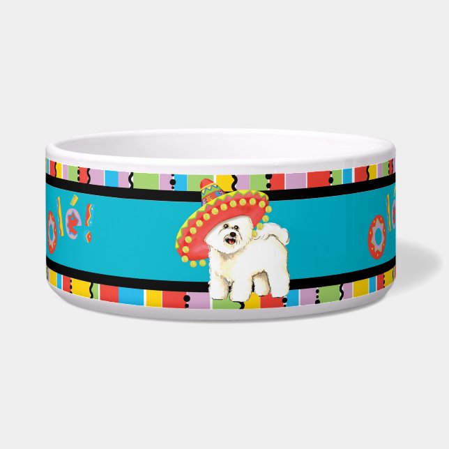 Comedero Fiesta Bichon Mascota (Izquierda)