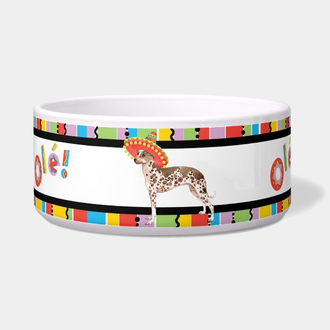 Comedero Fiesta Mascota peruano de orquídeas incas (Izquierda)