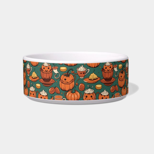 Comedero Fiesta Pizzazz De La Calabaza De Otoño (Frente)