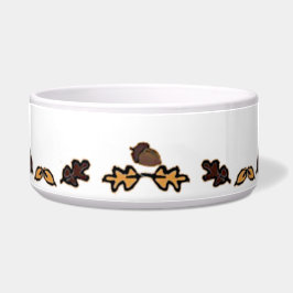 Comedero figdewdrop Leaves & Acorns Ceramic Pet Bowl
