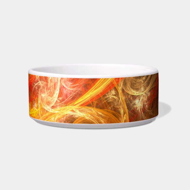 Comedero Firestorm Abstract Art Cat Bowl (Derecha)