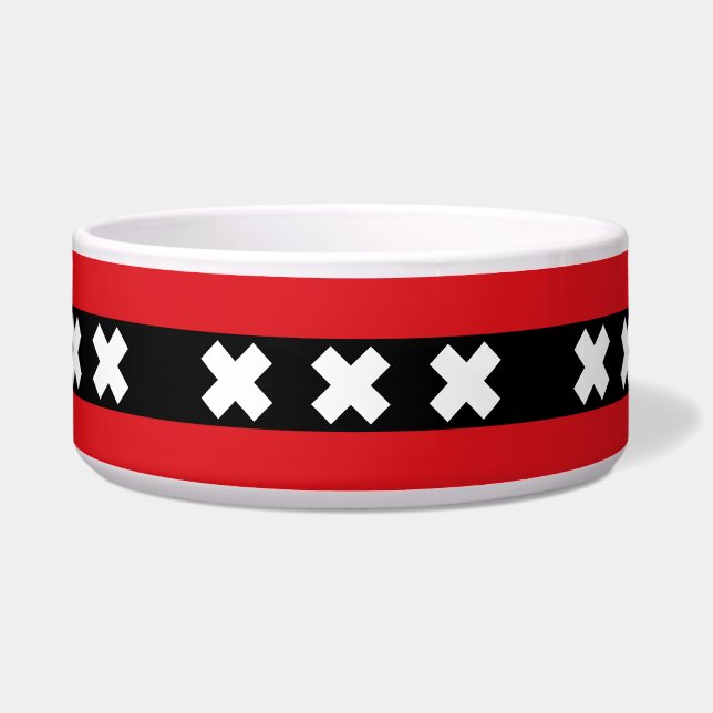 Comedero Flag of Amsterdam, Netherlands Bowl (Frente)