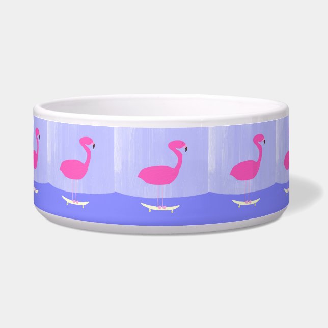 Comedero flamingo en el arte de pintar patineta (Frente)