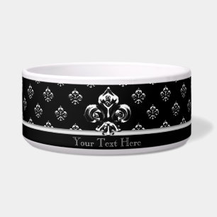 Comedero Fleur de lis metálico (plata)