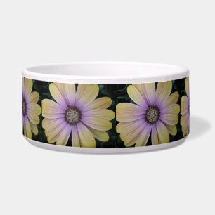 Comedero Flor de margarita amarilla y morada