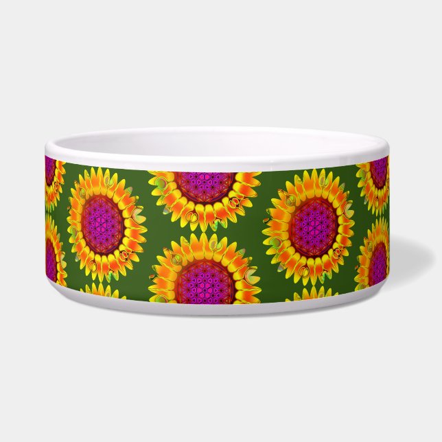 Comedero Flor De Vida - Flor Geométrica 4 (Frente)