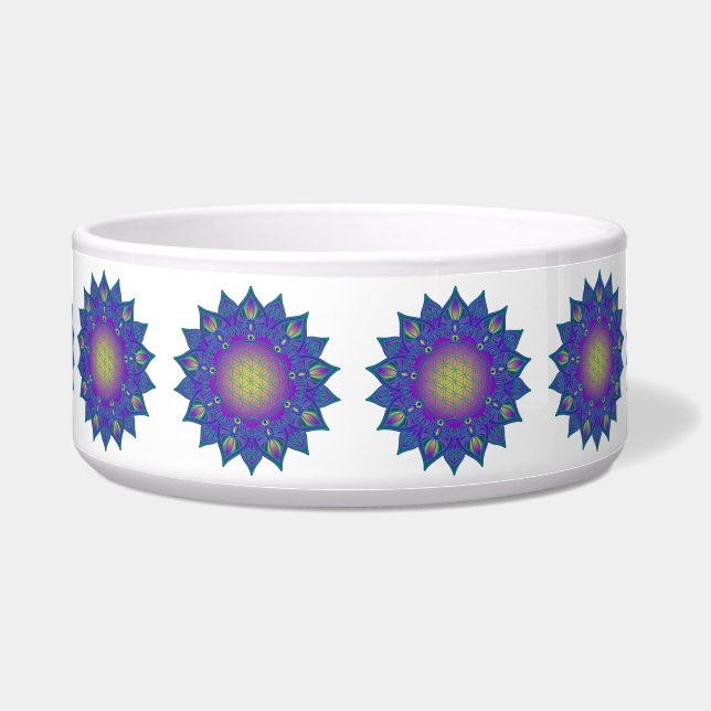 Comedero Flor de vida - Mandala india 3 (Frente)