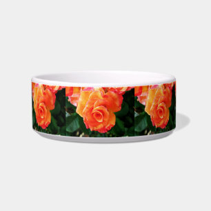 Comedero flor rosa naranja