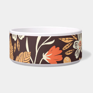 Comedero Flora de Otoño: Patrón vintage sin foco