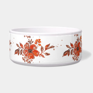 Comedero Floral acuarela naranja