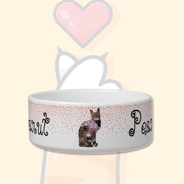 Comedero Floral Cat 2 y Hearts Pet Bowl (Subido por el creador)