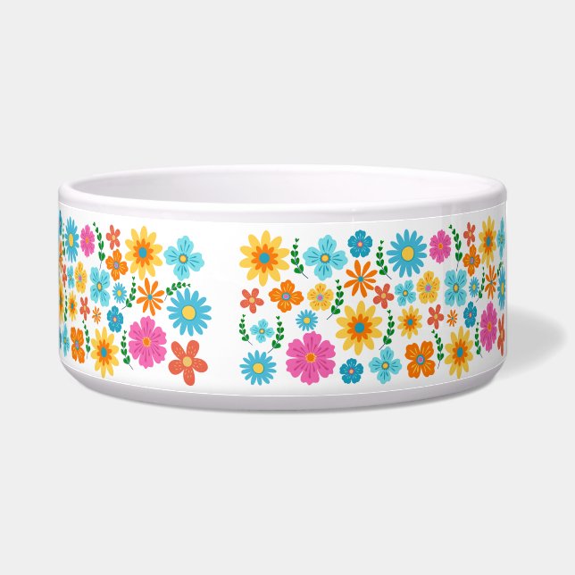 Comedero Floral Ceramic Pet Bowl (Derecha)