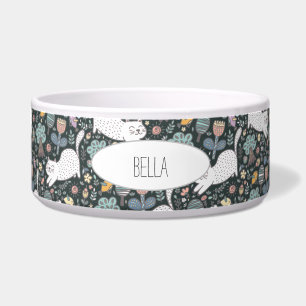 Comedero Floral personalizada de gato