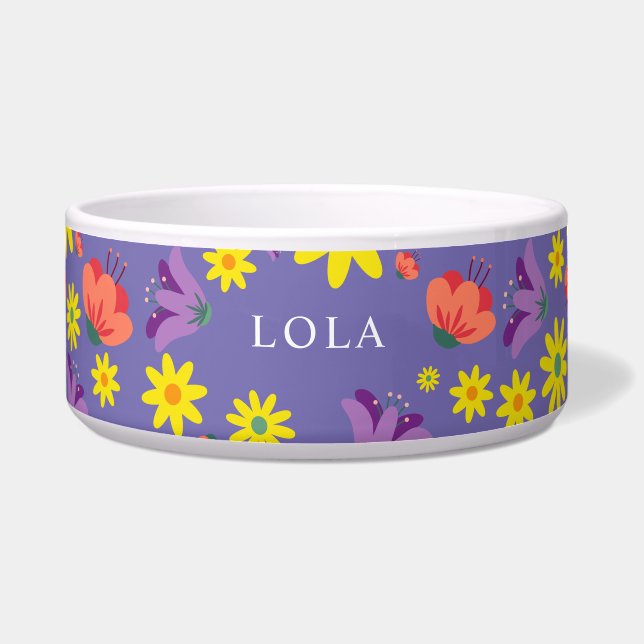 Comedero Floral Purple Bowl (Frente)