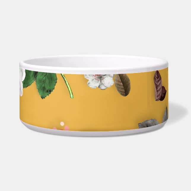 Comedero Flores amarillas y rosas blancas 20 (Frente)