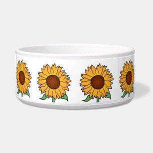 Comedero Flores de dibujos animados, girasol floral de vera
