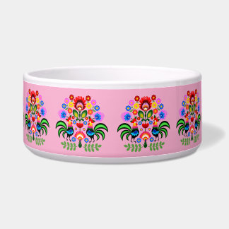 Comedero Flores de patrones folklóricos