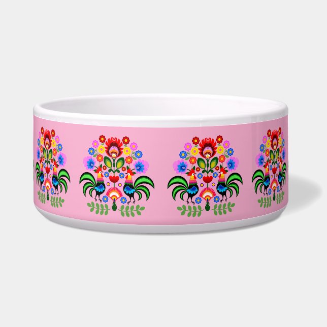 Comedero Flores de patrones folklóricos (Frente)