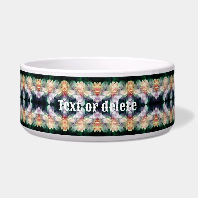 Comedero Flores de Peones Rosa Multiplicadas Personalizadas (Frente)