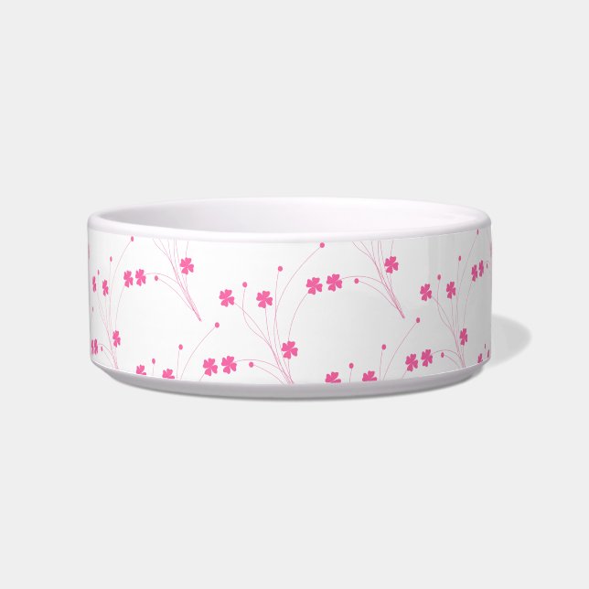 Comedero Flores rosadas de búbblegum, impresión floral pequ (Frente)