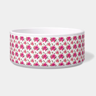 Comedero Flores rosadas diseño de patrón floral