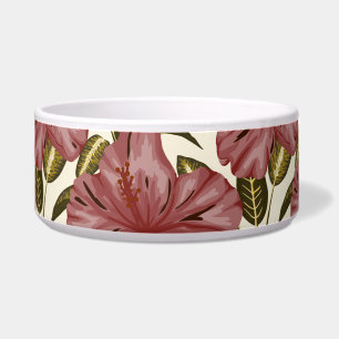 Comedero Flores tropicales sin costura   flores rojas