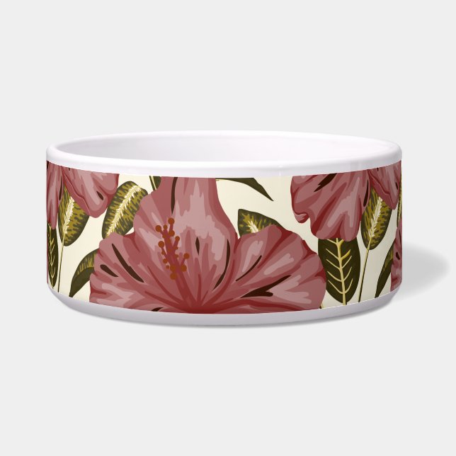Comedero Flores tropicales sin costura | flores rojas (Frente)