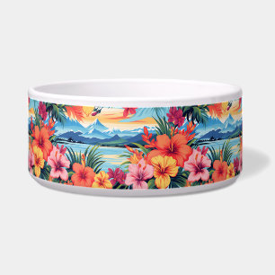 Comedero Flores y paisajes tropicales coloridos