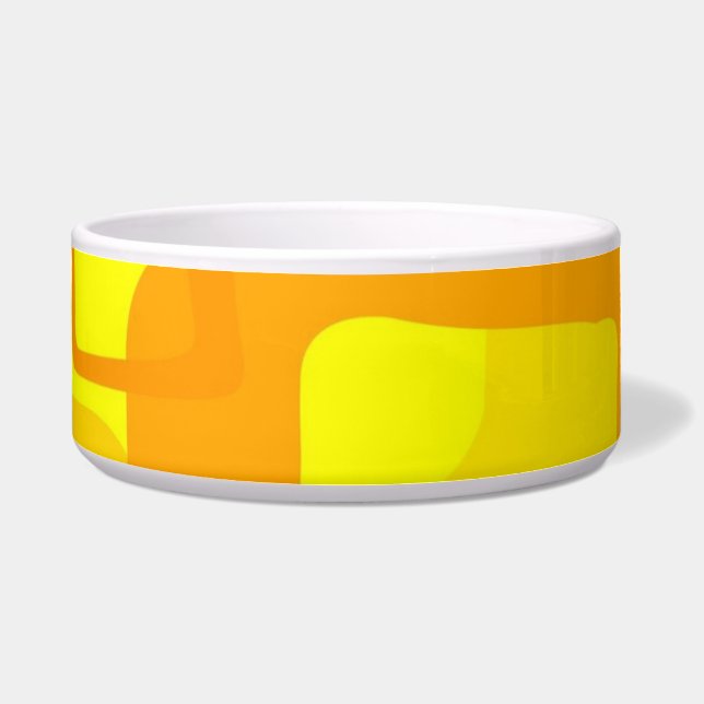 Comedero Flujo Vibrante de Sol – Formas de Arte Abstracto M (Frente)