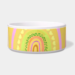 Comedero Folk Art Rainbow 'Happiness is Homemade' 