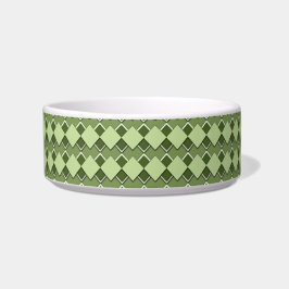Comedero Forest Green Square and Diamond Checkered Pattern