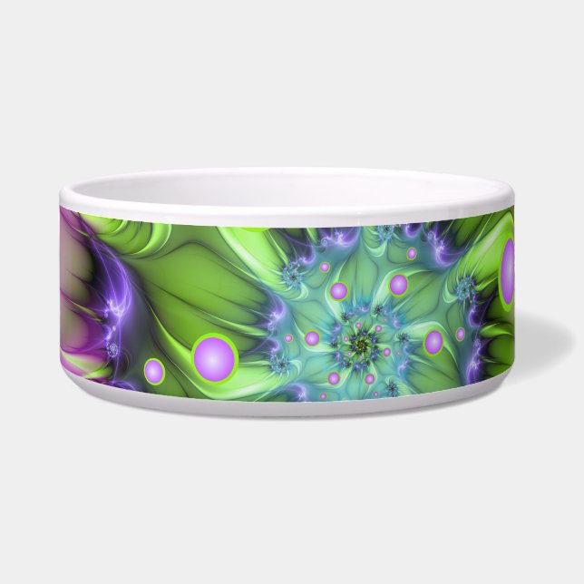 Comedero Formas redondeadas en espiral coloridas Resumen de (Frente)