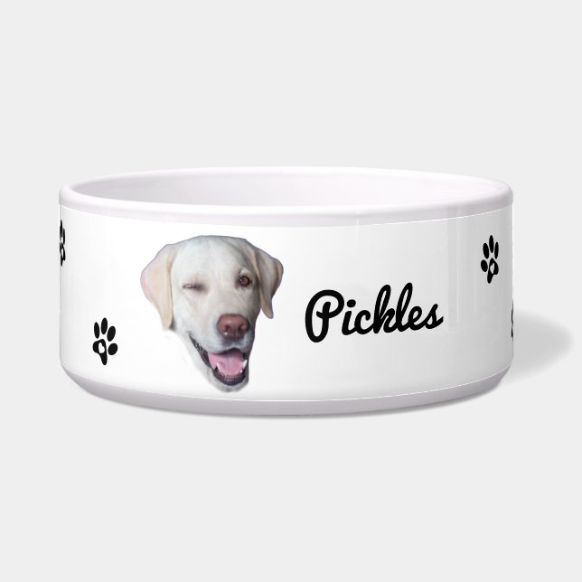Comedero Foto de perro personalizada (Frente)