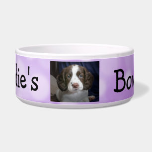 Comedero Foto personalizada Bowl de perro morado