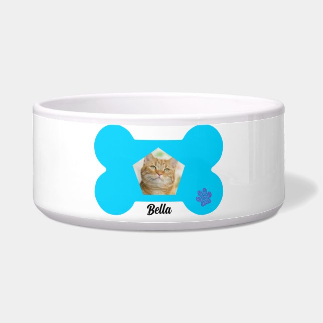 Comedero Foto personalizado, nombre personalizado, Mascota  (Frente)
