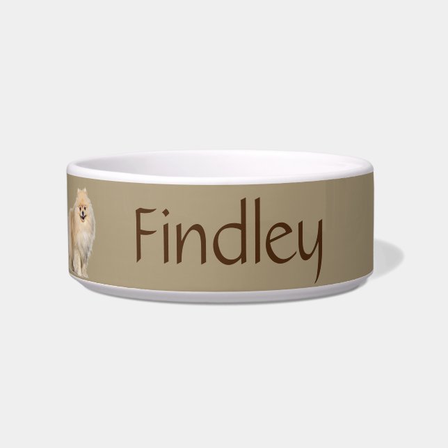 Comedero Foto personalizado y nombre de perro (Frente)