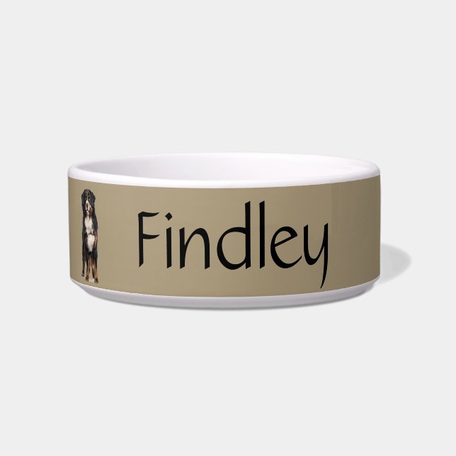 Comedero Foto personalizado y nombre de perro (Frente)