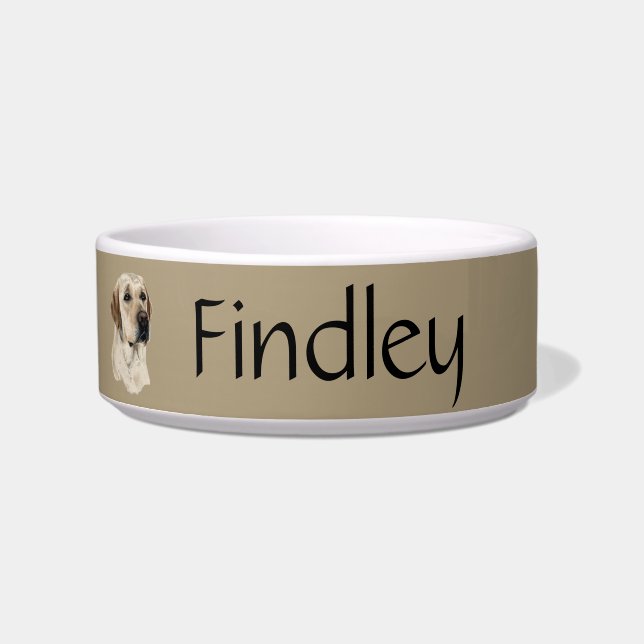 Comedero Foto personalizado y nombre de perro (Frente)