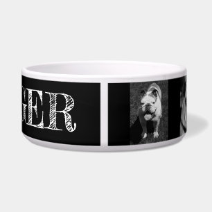 Comedero Fotos de Perros en Blanco y Negro Personalizadas c