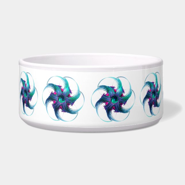 Comedero Fractal Fantasy Swirls Ceramic Pet Bowl (Frente)
