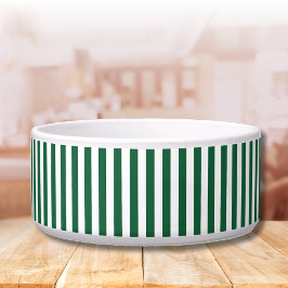 Comedero Frasco clásico de época franjas verde y blanca