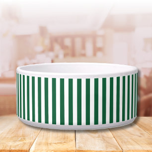 Comedero Frasco clásico de época franjas verde y blanca
