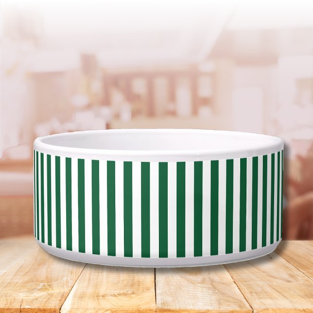 Comedero Frasco clásico de época franjas verde y blanca (Subido por el creador)