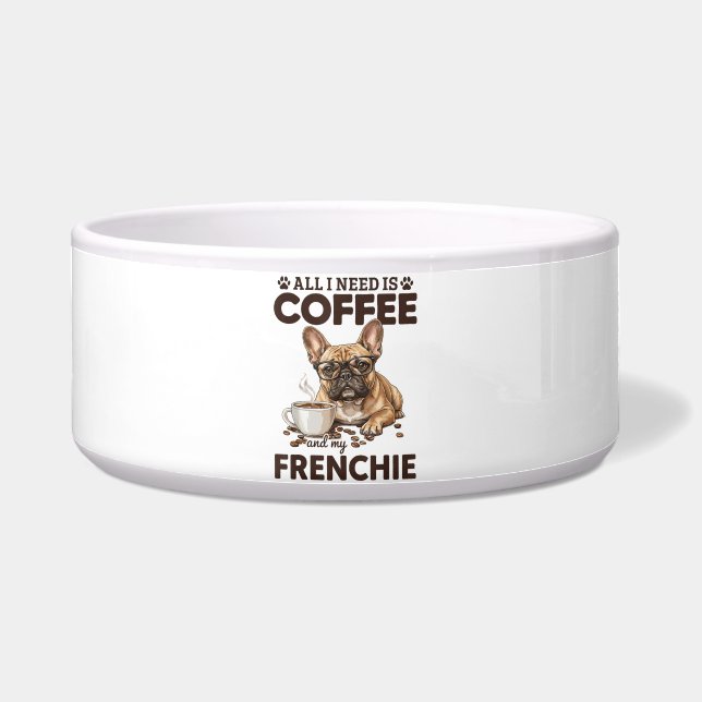 Comedero French Bulldog Coffee Frenchie Dog (Frente)