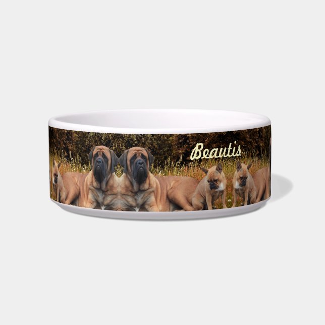 Comedero French Bulldog und Mastiff Freunde (Frente)